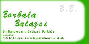 borbala balazsi business card